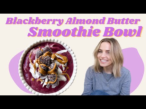 Blackberry Almond Butter Smoothie Bowl | A Healthy Whole Food Plant-Based PB&J Smoothie Dupe