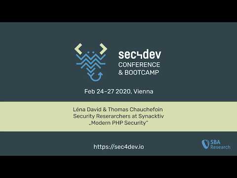 sec4dev 2020 - Modern PHP Security
