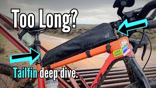 It's like a TINY HOME on your top tube! In depth review: Tailfin LONG bikepacking + bike touring bag