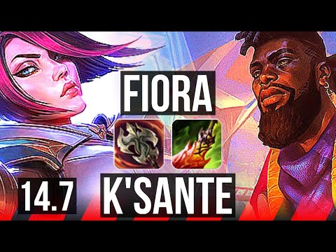 FIORA vs K'SANTE (TOP) | 10/0/2, 1900+ games, Legendary | KR Grandmaster | 14.7