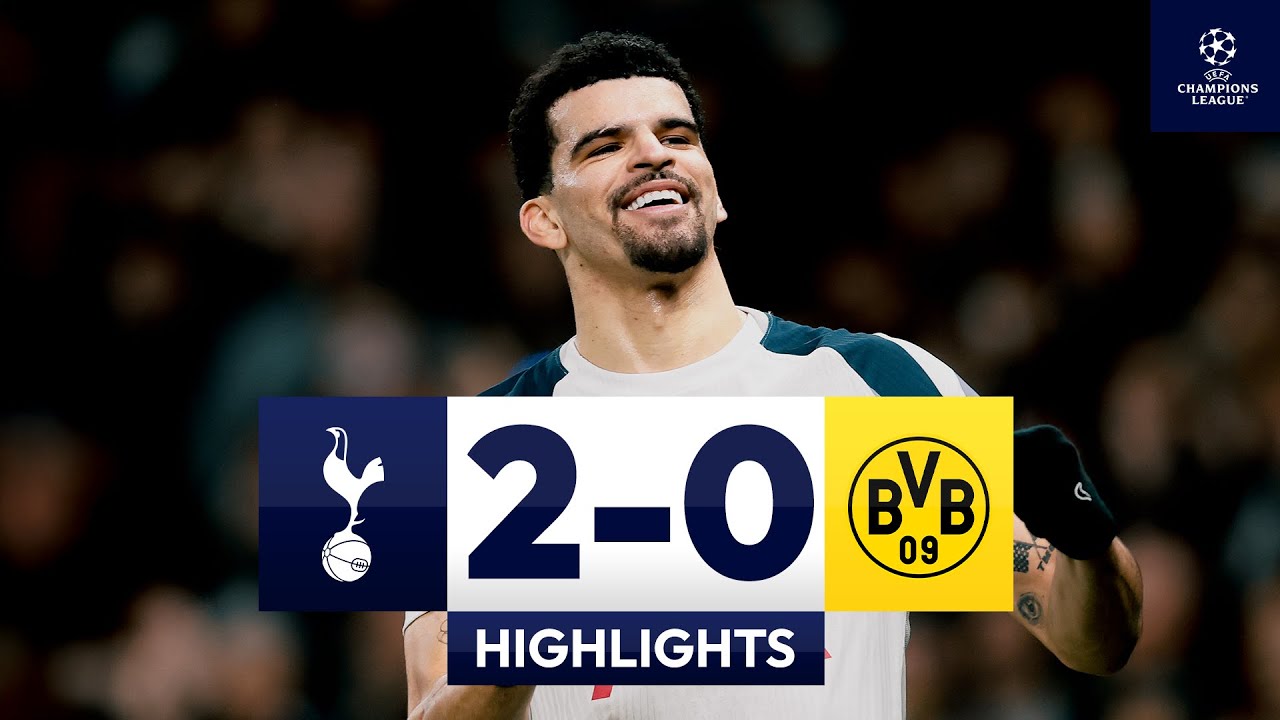 Tottenham Hotspur FC 2 - 0 Borussia Dortmund highlights