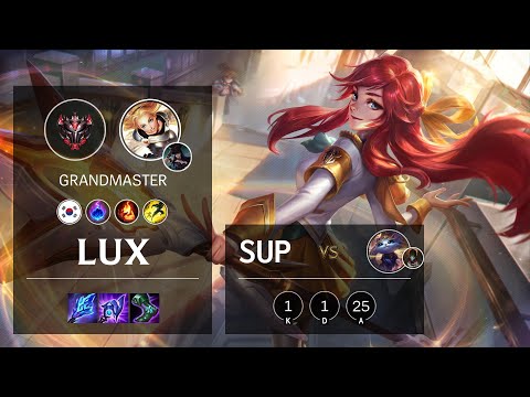 Lux Support vs Yuumi - KR Grandmaster Patch 11.22