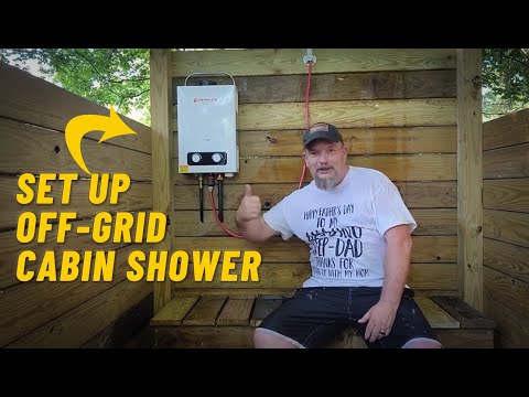 How to take a shower in your off-grid cabin? Camplux BD158 Review