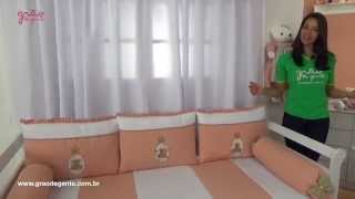 Kit Cama Babá Urso Real Salmão | Ref: 47001