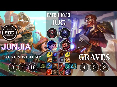 EDG JunJia Nunu & Willump vs Graves Jungle - KR Patch 10.13