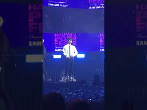 180907 Hallyu Pop Fest Day 1 — Ment #1 (MINHYUN 민현 Focus Phonecam)