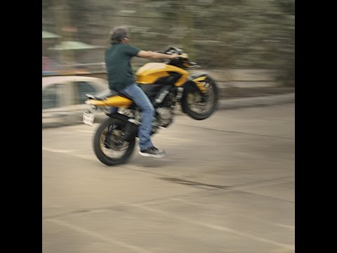 Raj Gori Father doing reckless bike stunts