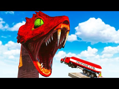 Cars vs Red Snake | Teardown