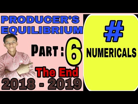 NUMERICALS - 2|| PRODUCER'S EQUILIBRIUM || ADITYA COMMERCE || PART 6 OF PRODUCER'S EQUILIBRIUM Video