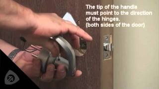 How to Install the Reversible Keyless Fingerprint Lock