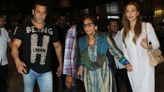 Airport: Salman Khan Spotted With Girlfriend Iulia Vantur And Mother Salma