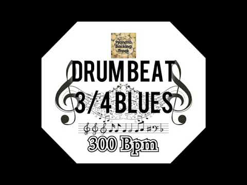 Blues Drum Beat l Metronome l Tempo 3/4 300 Bpm