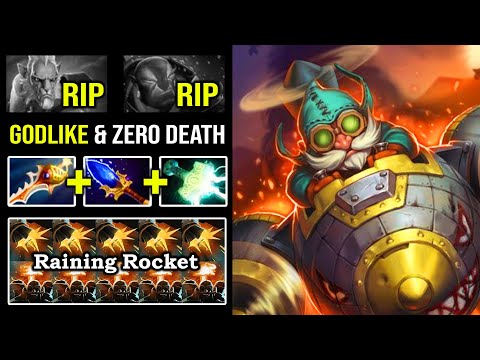Truly Raining Rocket 14min Scepter Gyrocopter Max Speed Raid Boss Even PL Can't Get Near Him DotA 2