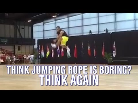 Amazing jump rope tricks by world champion Nick Woodard