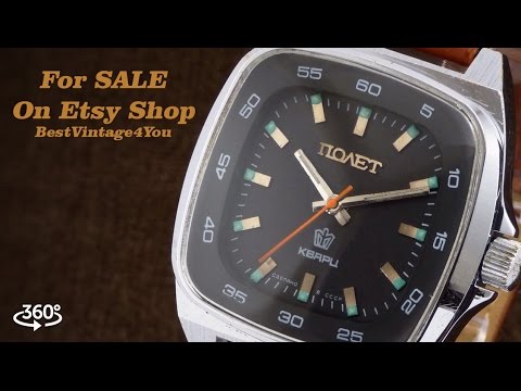 Poljot Very Rare Stunning Dashboard Style Early Quartz Watch From 70s - For SALE on Etsy
