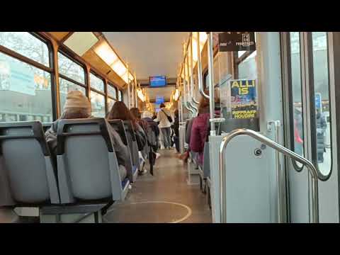 Strassenbahn Zürich Tram 2000 Sänfte + Pony auf der Linie 2 Richtung Schlieren, Geissweid