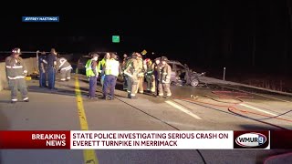 State police investigating serious crash on Everett Turnpike in Merrimack
