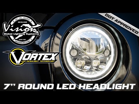 Vision X DOT Approved 7" Round Vortex LED Halo Headlight