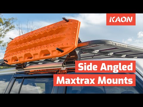 Side Mount Angled Maxtrax Brackets for Rhino and Rola Flat Racks