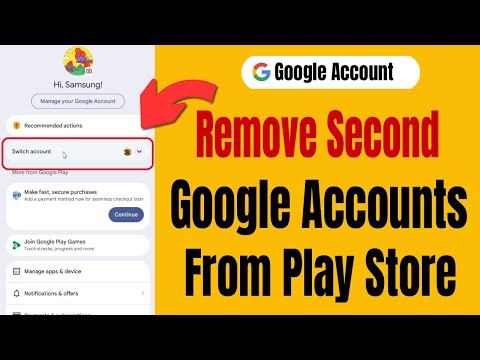How To Remove Second Google Account From Play Store