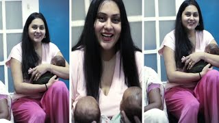 Actress Namitha twins boy baby photoshoot