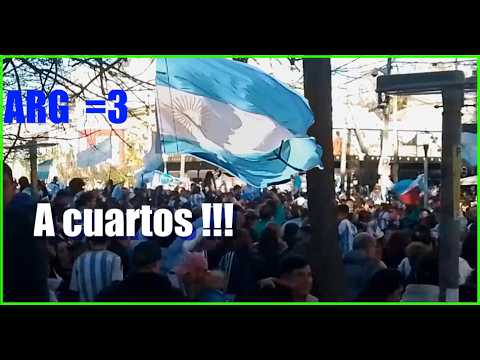 🇦🇷 🇦🇷 🇦🇷ARGENTINA 3 Egipto 2, Gral. Rodriguez , festejo en la plaza
