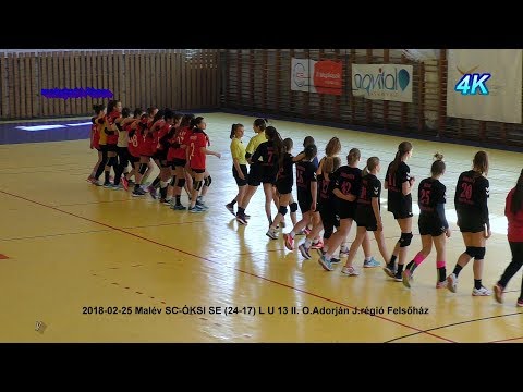 2018- 02- 25 Hungary-  Malév SC- ÓKSI SE (24-17) L U 13 Adorján János régió Felsőház Bp.