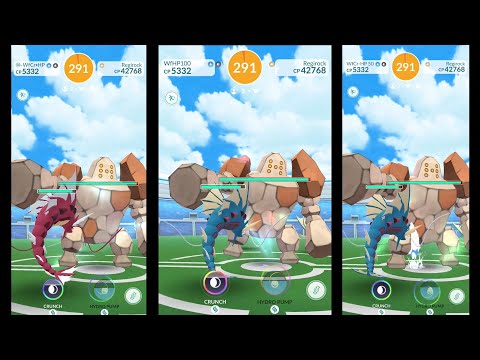 Lvl 50 Shrimps (Mega Gyarados) and Metagross vs. Regirock Trio Raid | Pokemon GO
