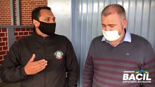 O deputado estadual Émerson Bacil entregou para o município de Paula Freitas Kit Esportivo que irá beneficiar os alunos da rede municipal