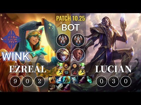 ES Wink Ezreal vs Lucian Bot - KR Patch 10.25