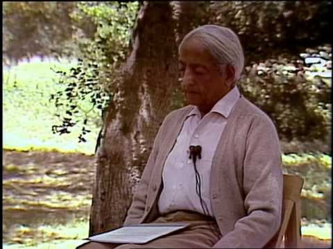 On attachment and love | J. Krishnamurti