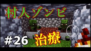 【初心者・マイクラ】金のリンゴで村人ゾンビの治療をしてみる