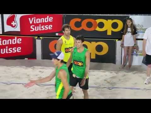 Coop Beachtour Genf 2015 Matchball Hagenbuch/Widmer vs. Sturzenegger/Stadelmann
