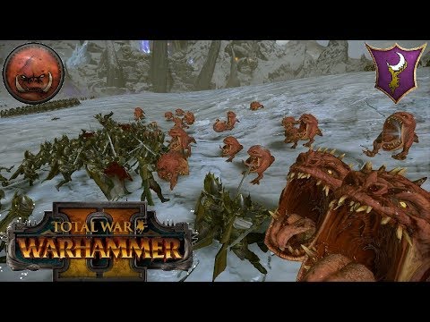 Savage Squigs! - Greenskins vs Dark Elves | Multiplayer Battle #103 | Total War Warhammer 2
