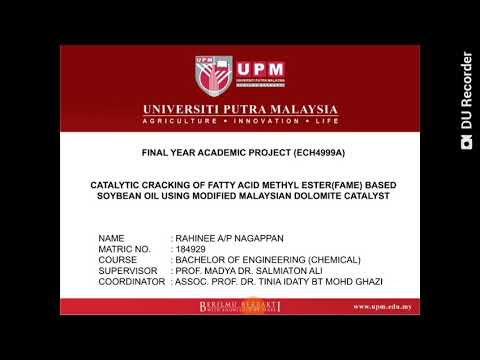 FINAL YEAR PROJECT PROPOSAL VIDEO 2018/2019