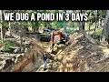 I Dug A MASSIVE Pond In 3 Days (and found water)