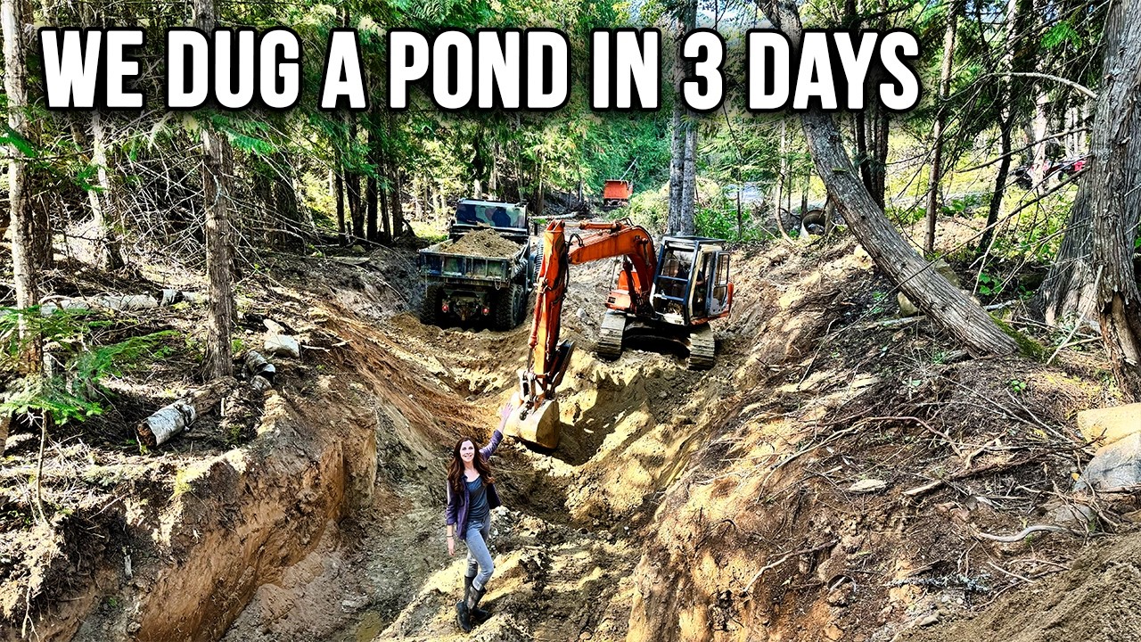 I Dug A MASSIVE Pond In 3 Days (and found water)