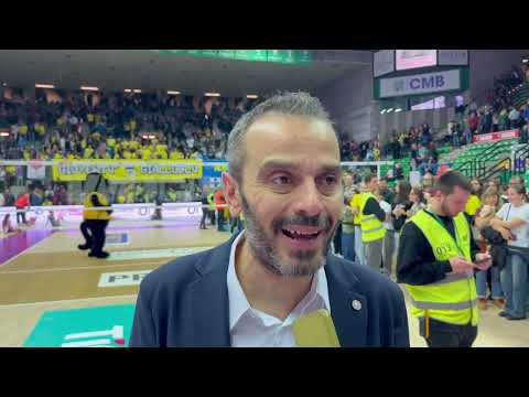 Coach Marco Gaspari after the 3-1 defeat against Prosecco Doc A. Carraro Imoco Conegliano