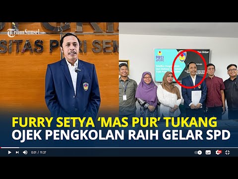 FURRY Setya 'Mas Pur' Tukang Ojek Pengkolan Raih Gelar Sarjana Pendidikan Guru di Usia 42 Tahun