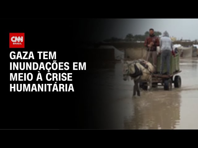 Crise humanitária em Gaza se agrava em meio a inundações | LIVE CNN
