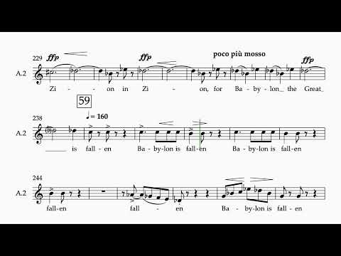 Walton Belshazzar's Feast rehearsal 41- end 1 staff alto 2