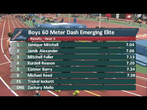Boys 60m EE Prelim Heat 5 - New Balance Nationals Indoor 2014