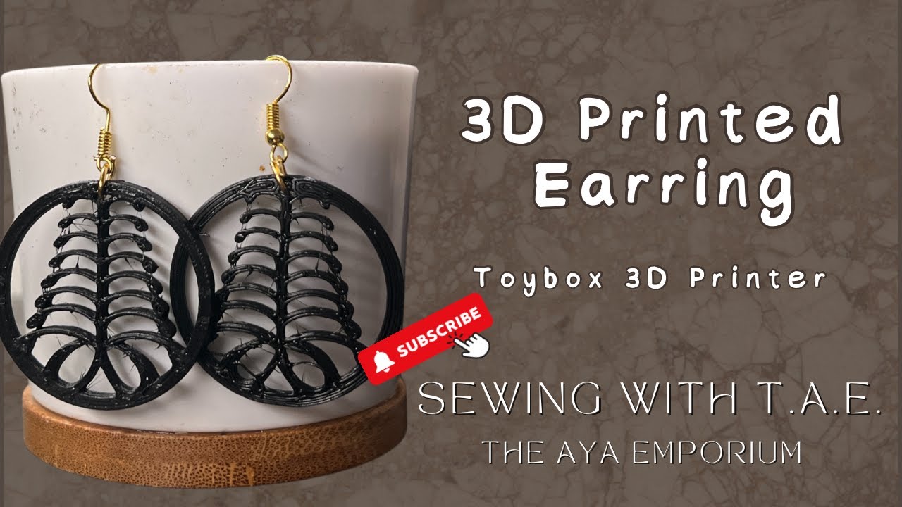 3D PRINTED EARRINGS WITH TOYBOX 3D PRINTER
