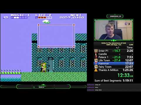 Zelda II - 100% All Keys 1CC - ATK3 PB 85:03.695