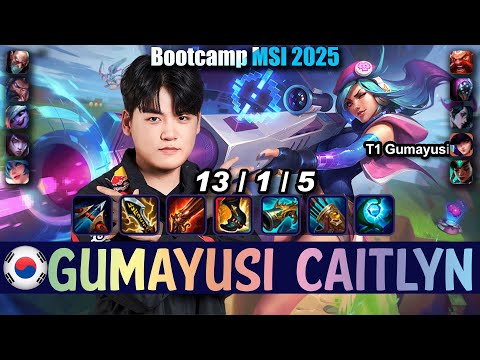 T1 Gumayusi CAITLYN vs APHELIOS ADC - Patch 25.13 NA Ranked | Bootcamp MSI 2025 | lolrec