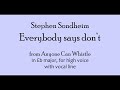 Everybody says don't - for high voice, with vocal line