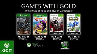 Games With Gold di marzo