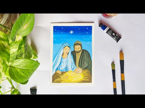 Christmas Edition | Nativity scene painting | Music by Suraksha Nayak | Silent Night