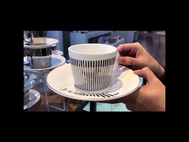 شراء كوب ابيض مع صحن - متجر ايفيت ستور