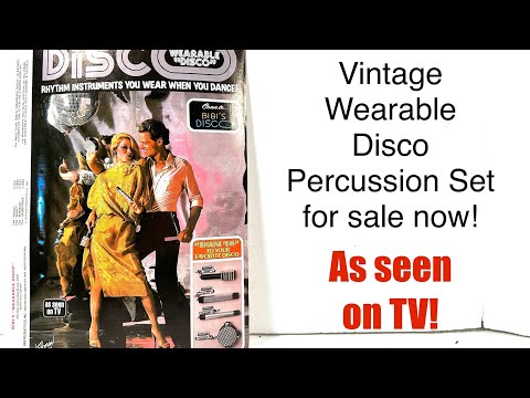 Weirdo Vintage Disco wearable percussion set new unused in original box Wearable Disco 1978 - Plastic image 6